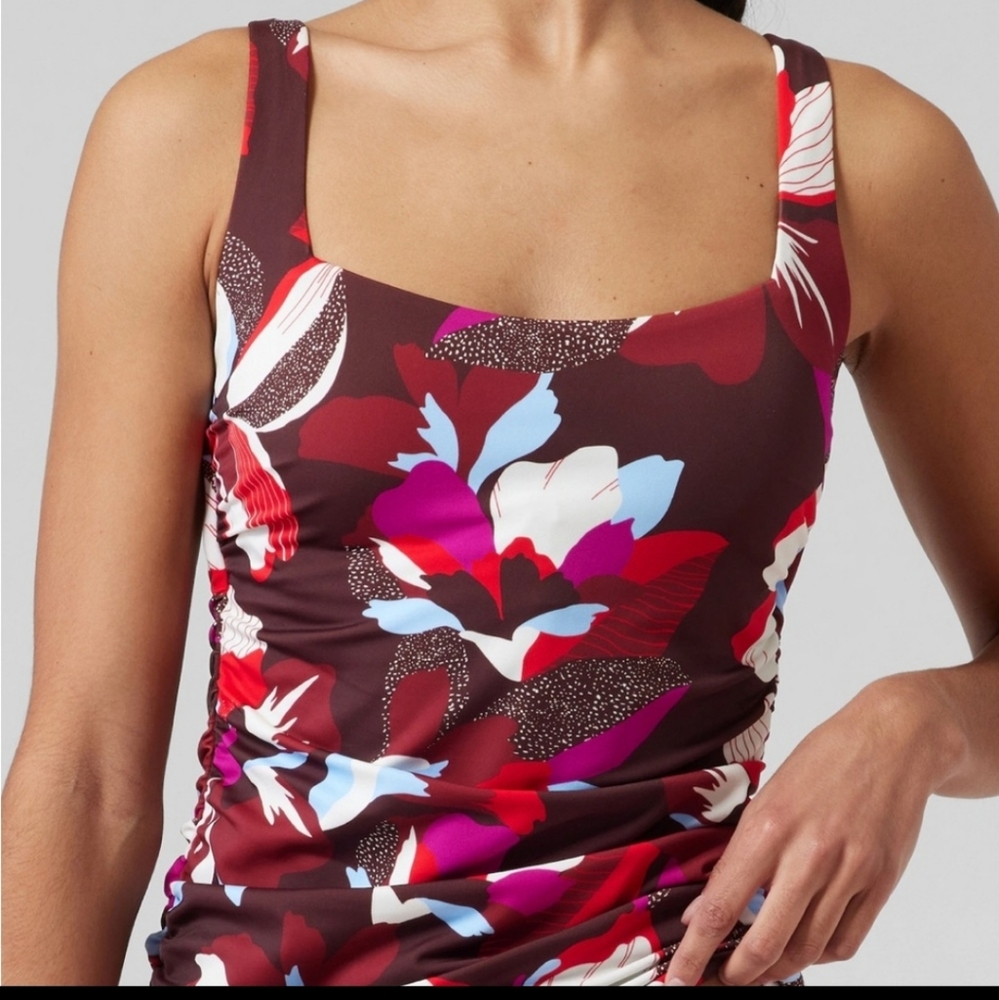 Athleta Square Neck Bra Cup Tankini 32 B/C